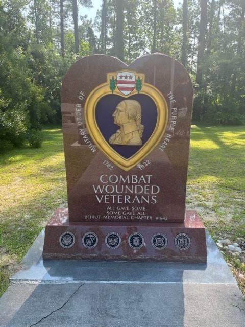 USMC Combat Wounded Veterans Monument at Camp Lejeune, NC